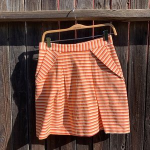 Pink Martini Orange & White Striped Skirt